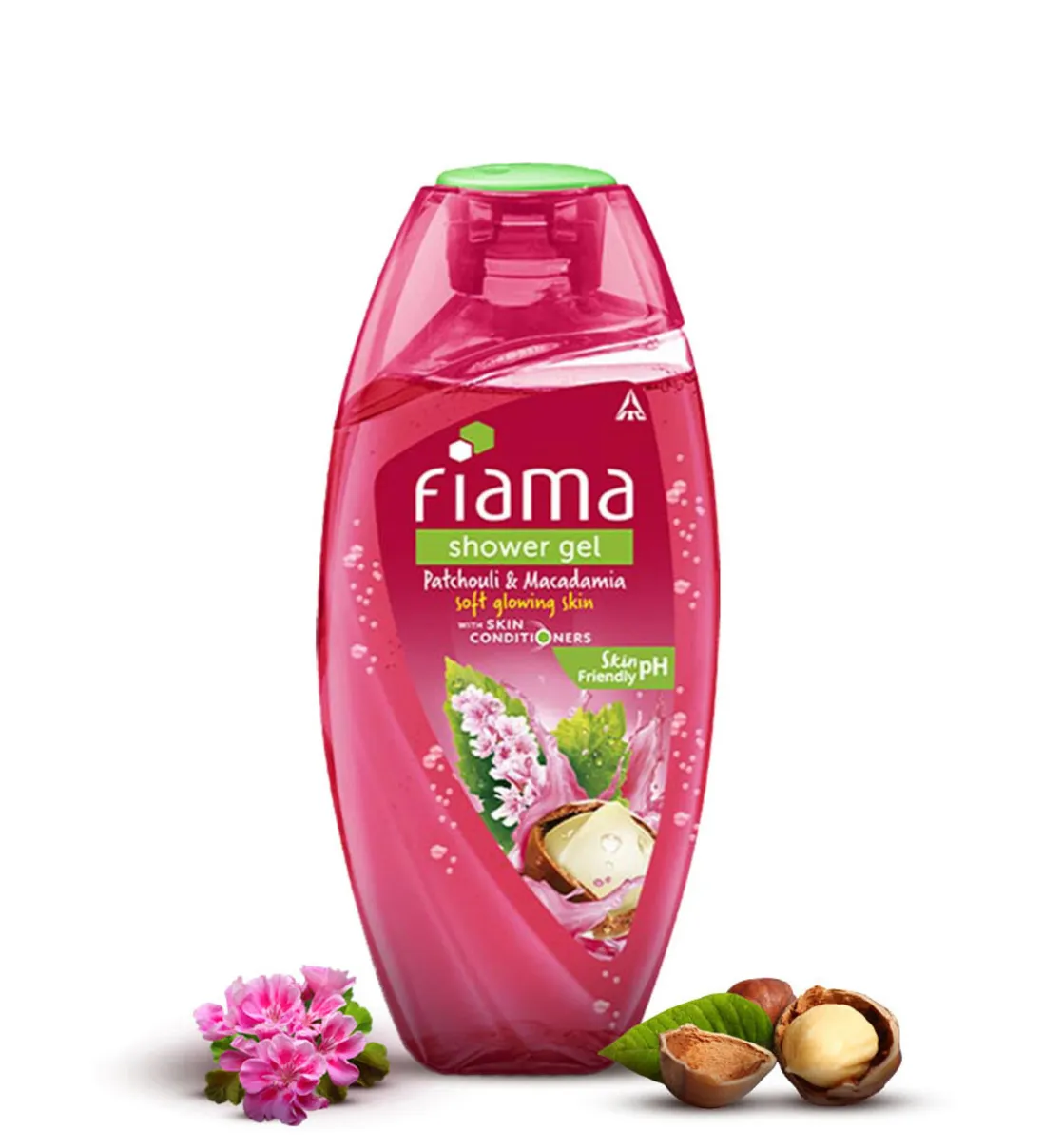 FIAMA Patchouli & Macadamia Body Wash Shower Gel, Moisturized Skin & Radiant Glow 