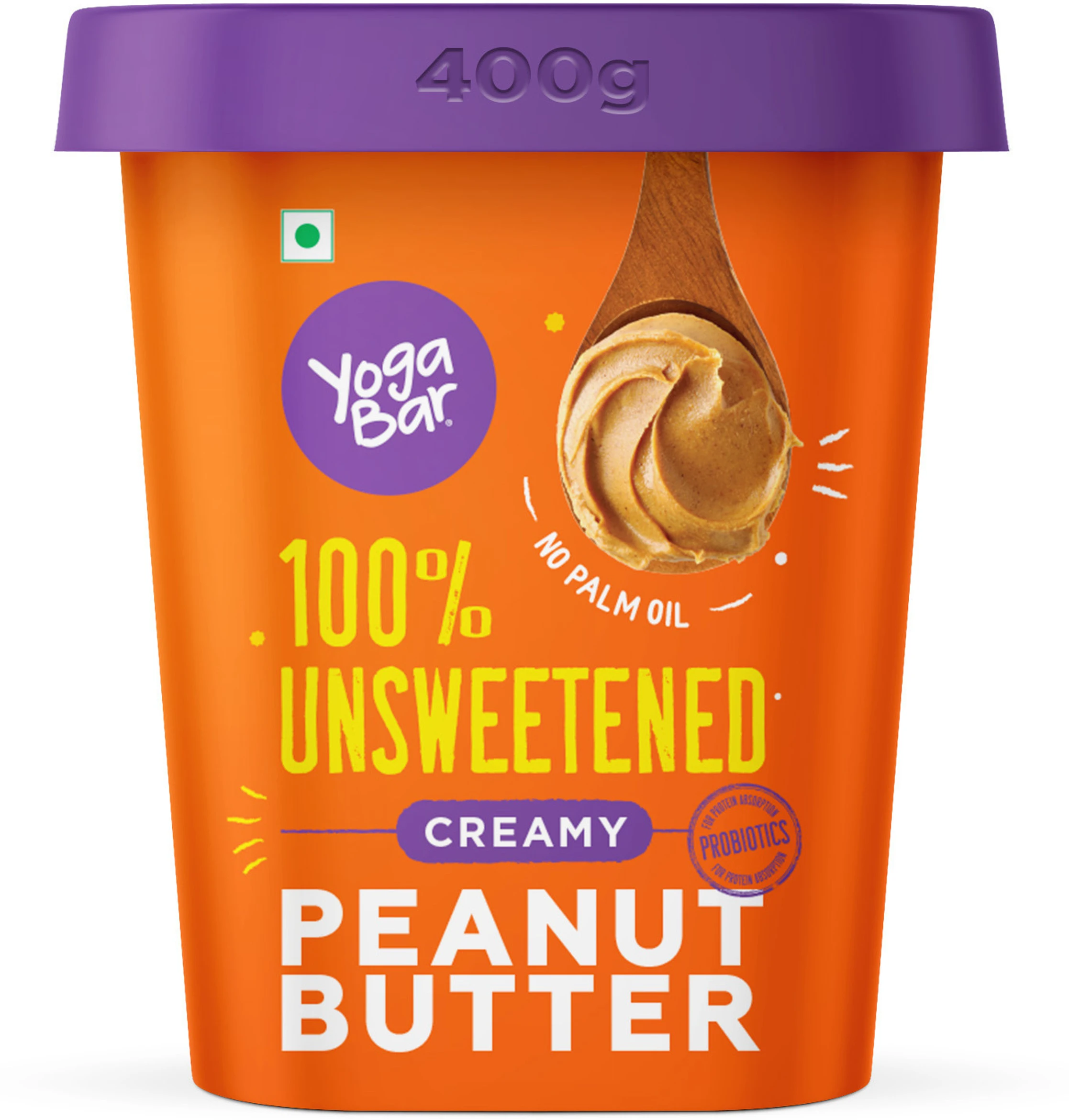 Yogabar Unsweetened Creamy Peanut Butter