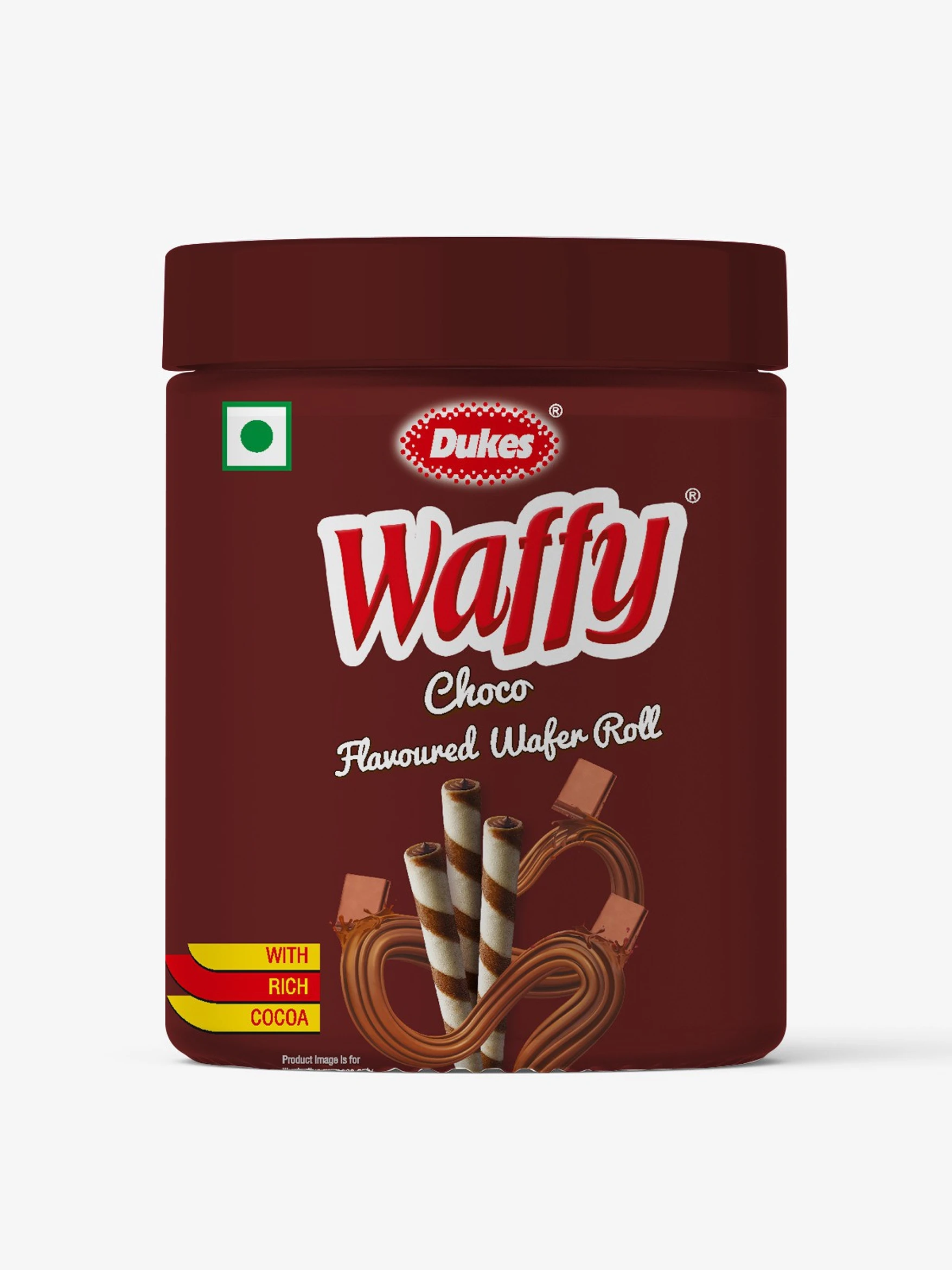 Dukes Waffy Chocolate flavoured Wafer roll Waffles