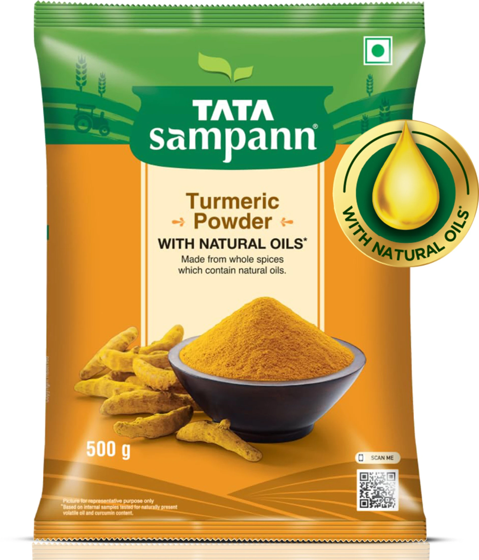 Tata Sampann Turmeric Powder With Natural Oils, Haldi Powder (500 g)
