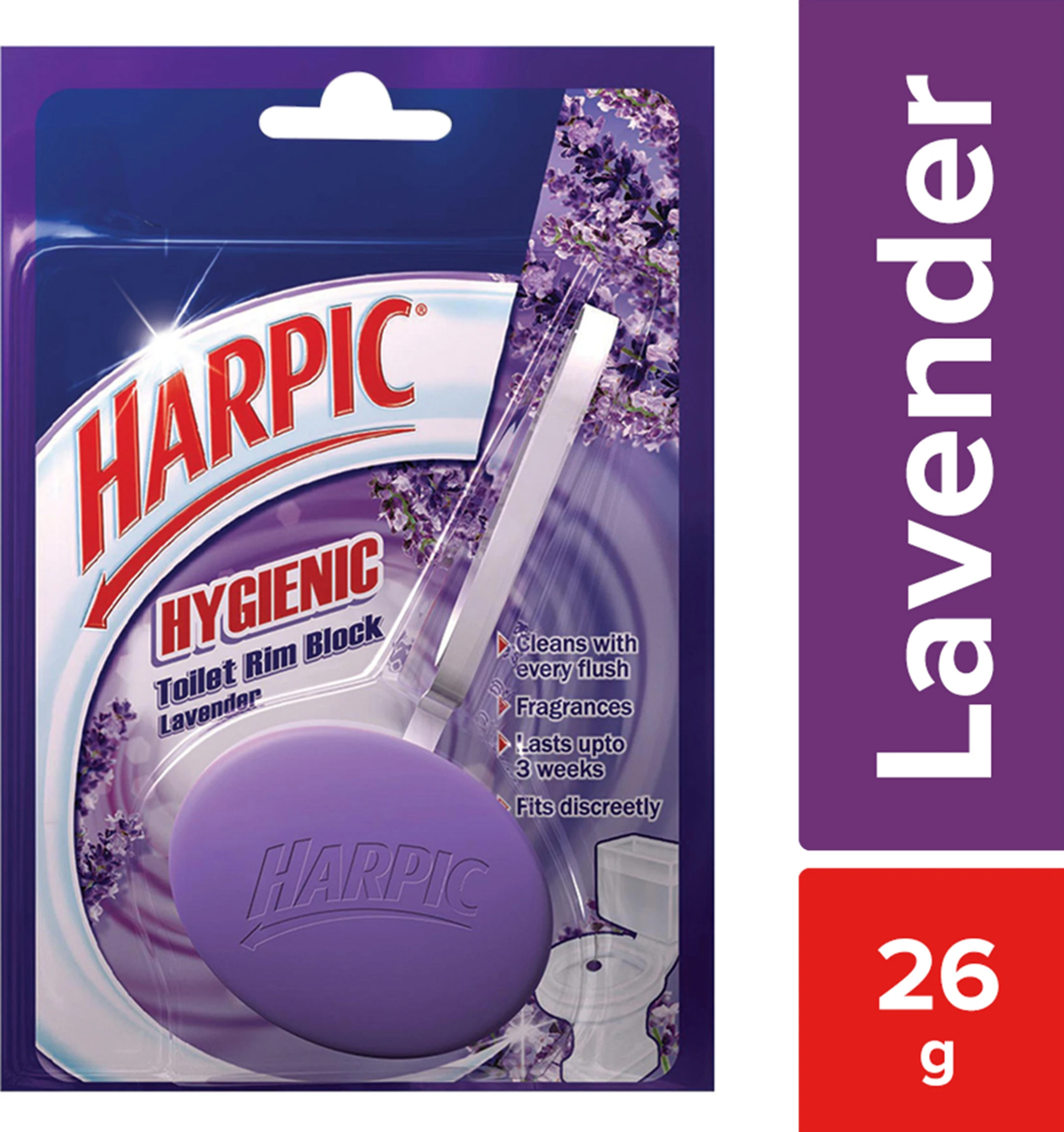 Harpic Hygienic Lavender Rim Block (26 g)