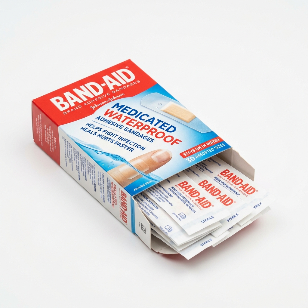 Band-Aid Medicated Waterproof Adhesive Bandages