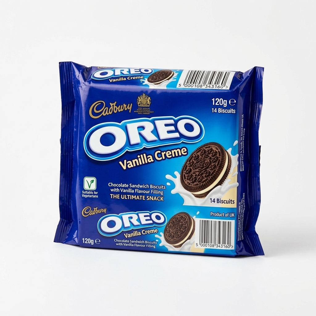Cadbury Oreo Vanilla Crème Sandwich Biscuits