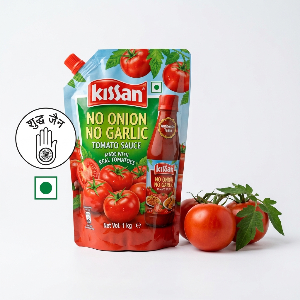 Kissan No Onion No Garlic (Jain) Tomato Sauce