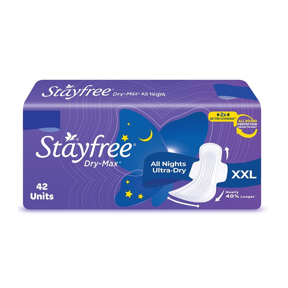 Stayfree Dry-Max All Night XXL Sanitary Pads (Pad / Napkin)