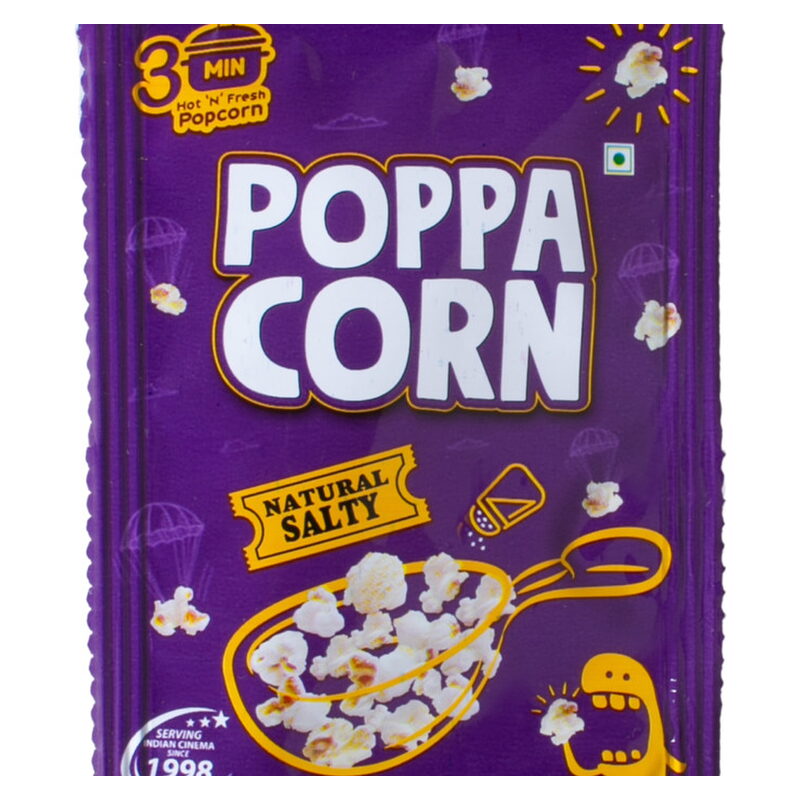 Poppa Corn Instant Popcorn Natural Salty